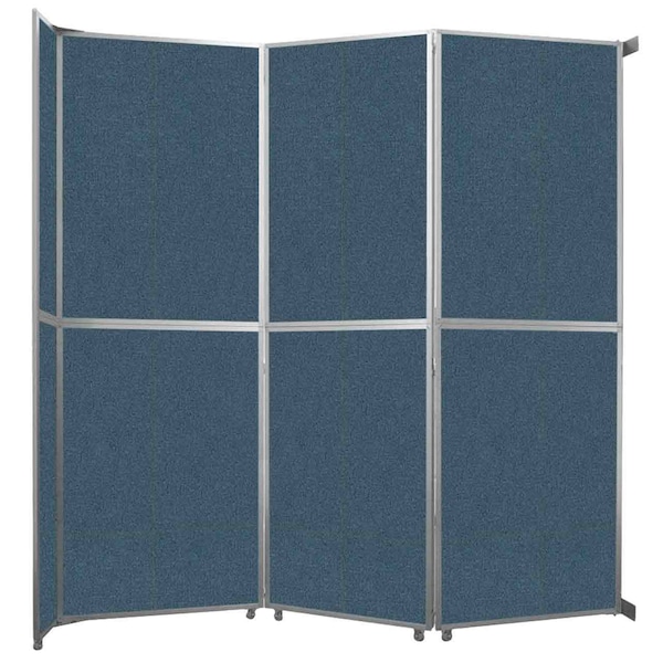 Operable Wall Folding Room Divider 11'9" x 12'3" Caribbean Fabric